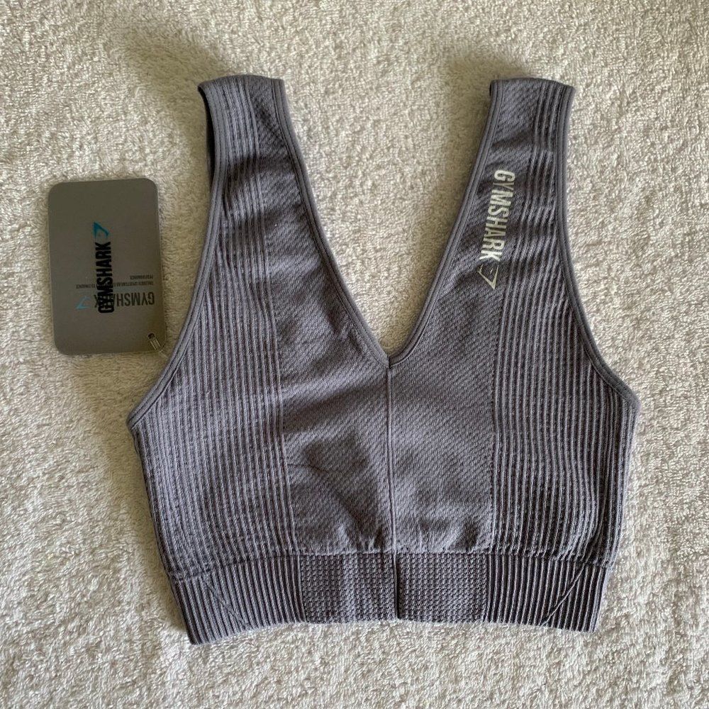Gymshark Power Down Sports Bra (Steel Blue)